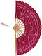 Silk Fashion Handmade Fuchsia Fan 27cm