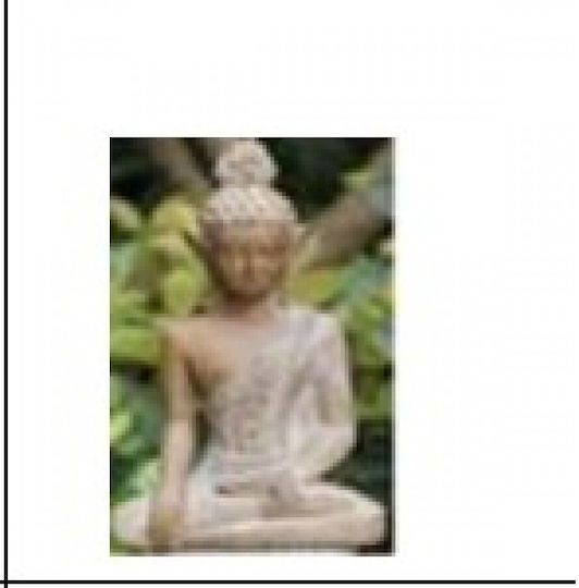 Figurină Decorativă Buddha Rășină Gri Detalii Aurii Dimensiune 18cm Tr-161