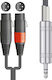Chord XLR Cables 2 x XLR Male - 3.5mm Male Black 1m