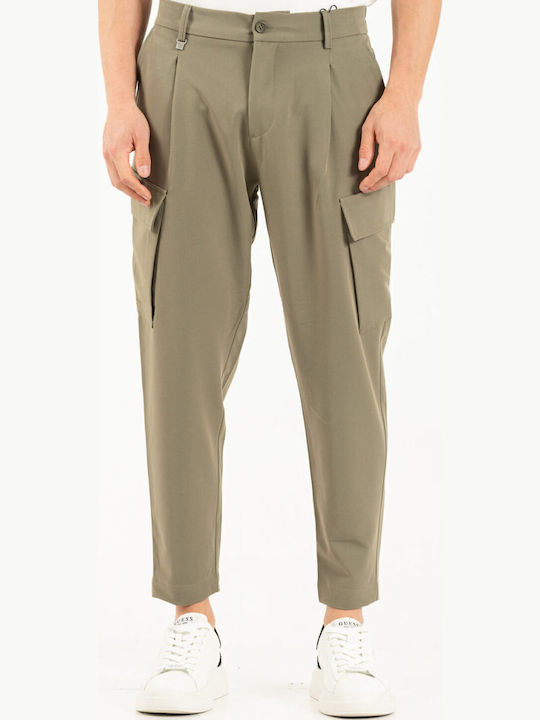 Hose in Geradem Schnitt Olive Khaki