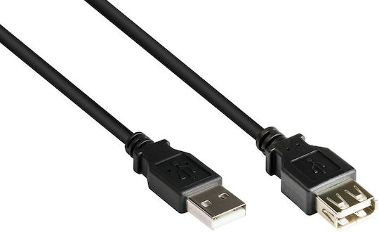 Good Connections USB 2.0 Kabel USB-A-Stecker - USB-A-Buchse Schwarz 5m 2511-OF5S