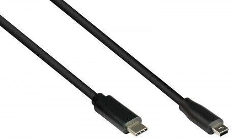 Good Connections Braided USB 2.0 Cable USB-C male - mini USB-A Black 0.3m (3310-CM003)