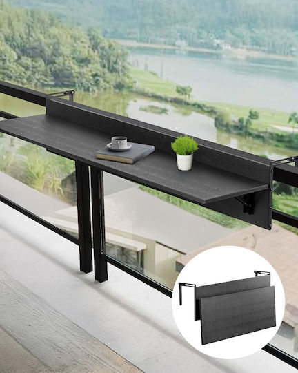Sitting Room Outdoor Foldable Wood Table Bronze 80x45x24cm