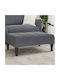 Velvet Upholstered Footstool Dark Gray 77x55x31 cm
