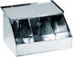 Inox Coffee Box 3 Compartments Giant 33x23x17cm