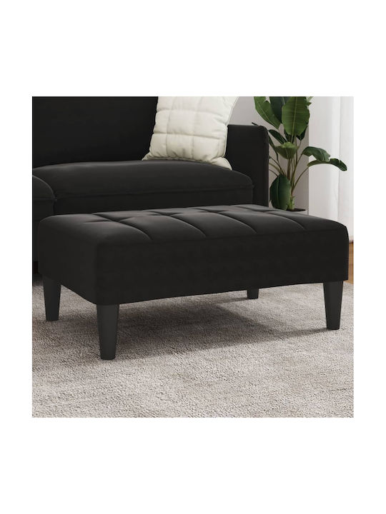 Stool Footstool Upholstered with Velvet Black 7...