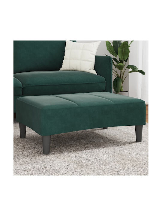 Stool Footstool Upholstered with Velvet Dark Gr...