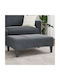 Velvet Upholstered Footstool Dark Gray 77x55x31cm