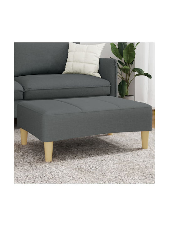Fabric Upholstered Footstool Dark Gray 77x55x31cm