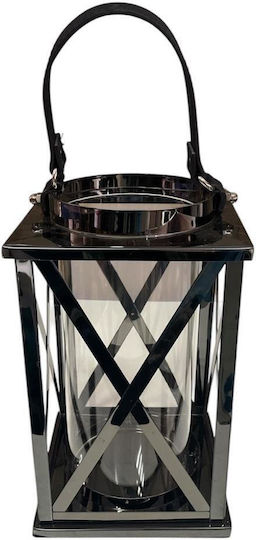 Espiel Tabletop Metallic Lantern Black 16x16x29cm