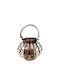 Espiel Tabletop Metallic Lantern Copper 21x21x15.5cm