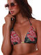 Secret Garden Bikini Τριγωνάκι B Cup με Ενίσχυση Floral Blue