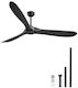 Vevor Ventilator De Tavan 182.88cm Negru