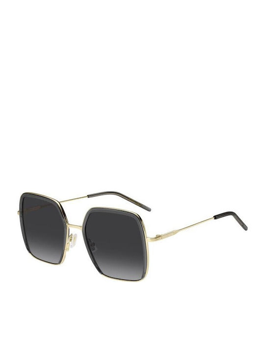 Boss Women's Sunglasses with Gold Metal Frame and Gray Gradient Lens BOSS 1783/S FT39O