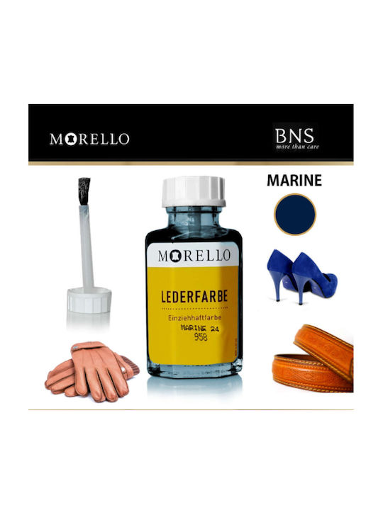 Morello Leather Paint 958 Marine Blue 40ml Navy Blue Color Change Dye Permanent Smooth Leather