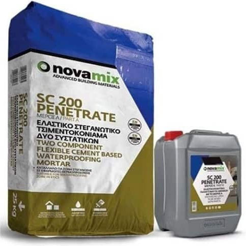 Novamix Sc200 Penetrate Τσιμεντοειδές Στεγανωτικό Α+β 32κιλ Λευκό
