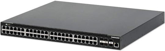 Intellinet 562041 Управление на L3 PoE+ Switch с 48 Портове Гигабитови (1Gbps) Ethernet и 6 SFP Портове