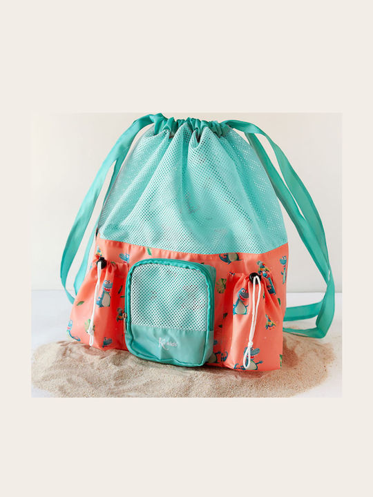 Kiokids Крокодили Детска Плажна Чанта Оранжева 40x30x18см