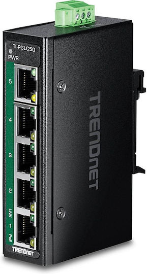 Trendnet TI-PGLC50 Unmanaged L2 PoE+ Switch με 5 Θύρες Gigabit (1Gbps) Ethernet