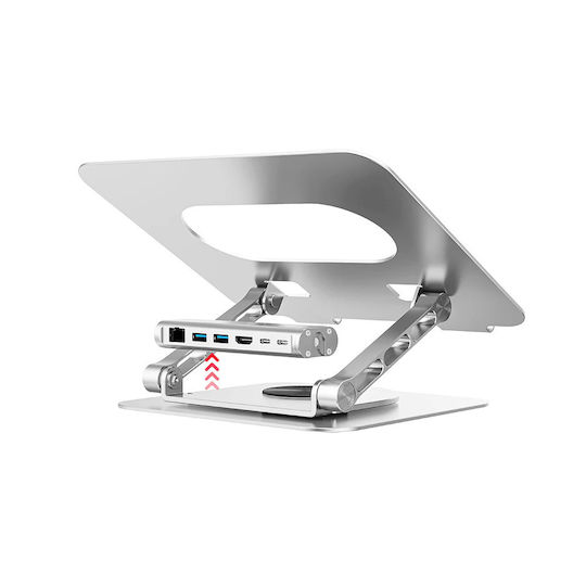 Unitek USB-C Docking Station με HDMI 4K PD Ethernet Ασημί (D1109B01)