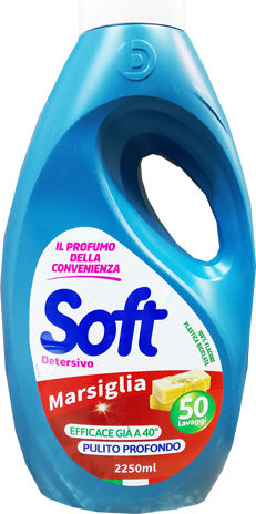 Soft Υγρό Απορρυπαντικό Ρούχων Μασσαλίας 2.25lt (50 Μεζούρες)