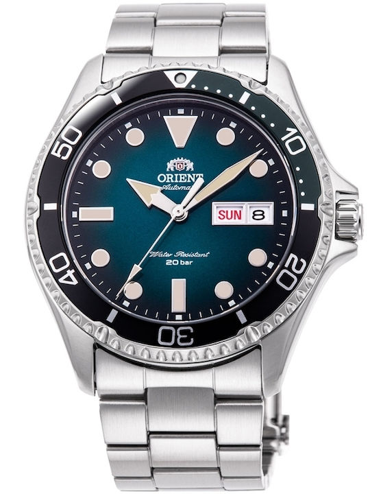 Orient Men's Watch 41.8mm Automatic with Silver Metal Bracelet