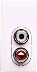 Mosaic Socket White Dual 078753