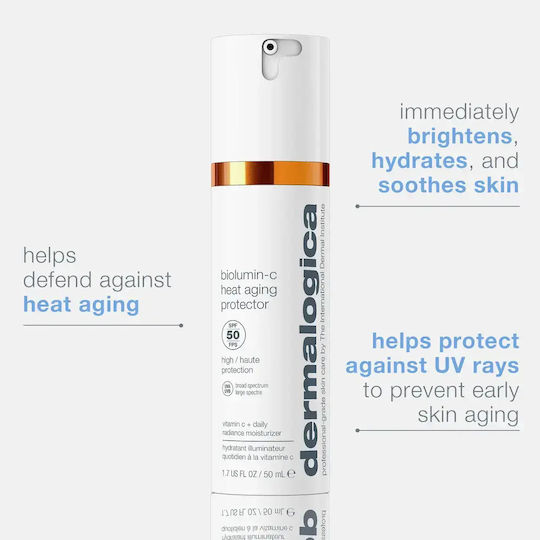 Dermalogica Biolumin-c Heat Aging Protector Cream Face Day with SPF50 50ml