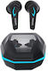 Lenovo TG102 AI In-ear Bluetooth Handsfree Ακουστικά με Αντοχή στον Ιδρώτα και Θήκη Φόρτισης Μαύρα