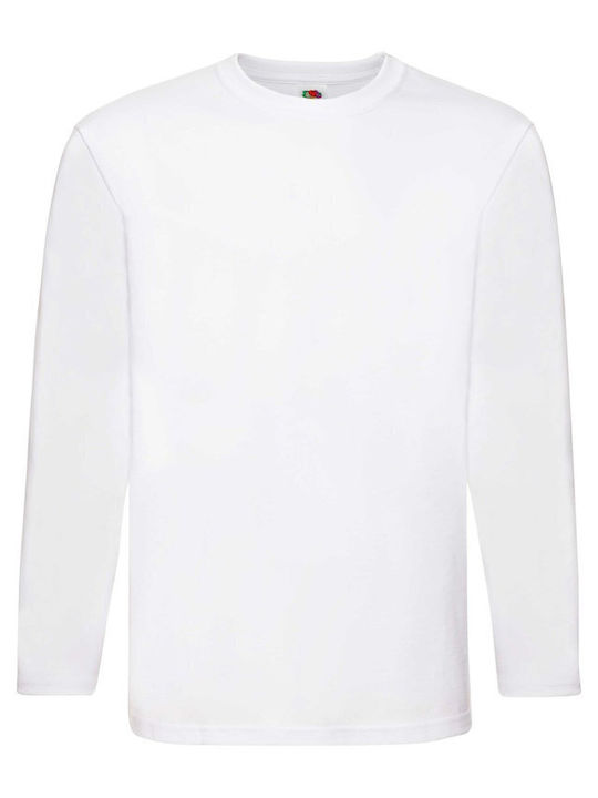 Fruit of the Loom Men's Long Sleeve Promotional Blouse White