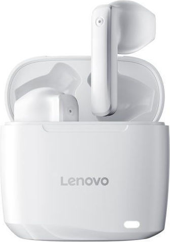 Lenovo TC3302 Earbud Bluetooth Handsfree Ακουστικά με Θήκη Φόρτισης Λευκά