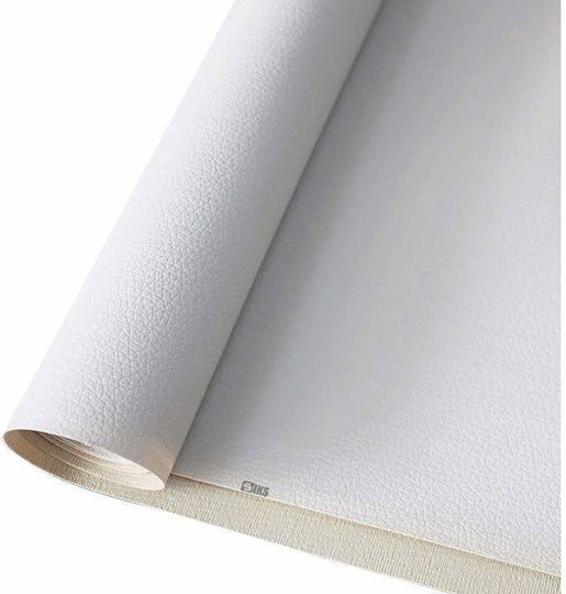 Siks Eco-friendly Leather Sheet Self-adhesive Sofa Armchair Chair Repair Car Interior Size 75 X 250 Cm White