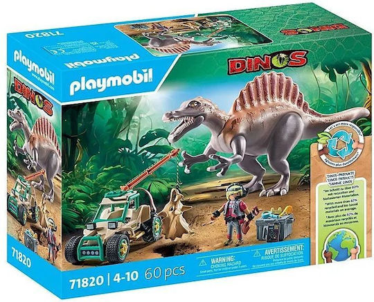 Playmobil Dinos Spinosaurus Attack On Exploration Vehicle for 4-10 years old