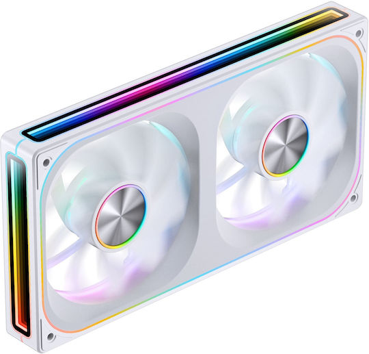 Jonsbo ZA-240WR Reverse Blade Case Fan 120mm (2400rpm) with ARGB Lighting and Connection 3-Pin / 4-Pin Molex White