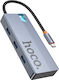 Hoco Hub 5 Θυρών USB 3.0 με σύνδεση USB-C Γκρι