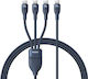 Baseus Flash Series Type C Regular Cablu USB la Type-C cu mai multe porturi 5A Albastru 1.5m (P10377503321-00)