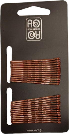 Ro Accessories Set of Brown Hair Pins 24pcs