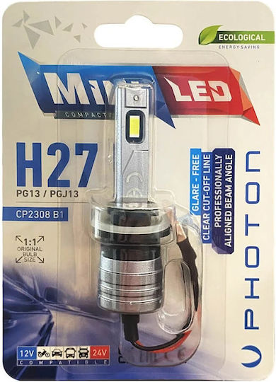 Photon Лампи Автомобила H27 Canbus LED 6000К Хладно бяло 12-24V 1бр