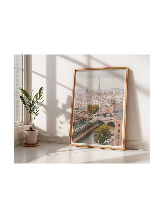 Poster Paris View Pst2583 30cm X 40cm White Woo...