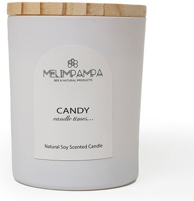 MeliMpampa Lumânări Aromatice din Soia în Borcan Candy