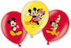 Σετ 6 Μπαλόνια Βάπτισης Mickey Latex Κόκκινα 28εκ. (Διάφορα Χρώματα)