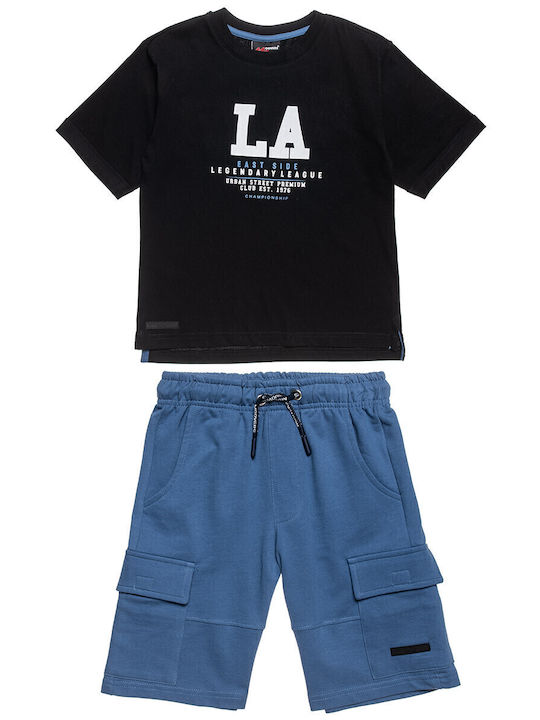 Kids' Set with Shorts Summer 2pcs Black Moovers