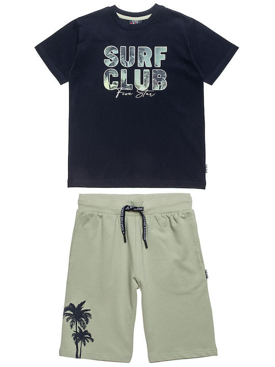 Kids' Set with Shorts Summer 2pcs Navy Blue Five Star