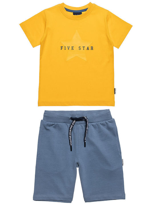 Kids' Set with Shorts Summer 2pcs Yellow Five Star