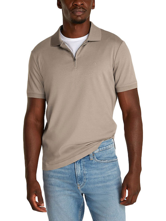 Calvin Klein Kurzärmlige Herrenbluse Braun