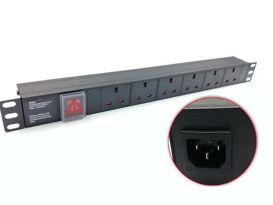 Digitmx Netpro Np-cpdu6i 1u 6-way Pdu 13a Iec Plug