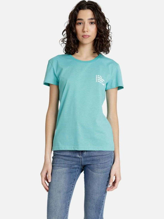 Дамско T-shirt Тюркоазено
