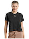 Women's Athletic Blouse Short Sleeve Black