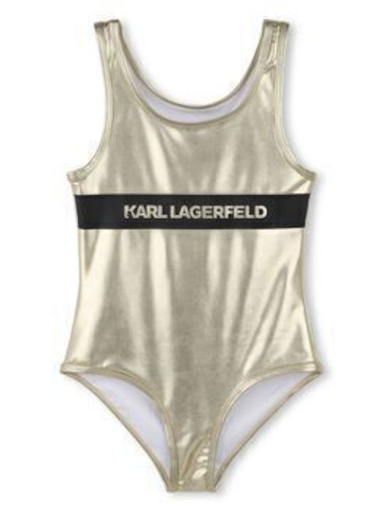Karl Lagerfeld Kinder Badeanzug Einteilig Gold