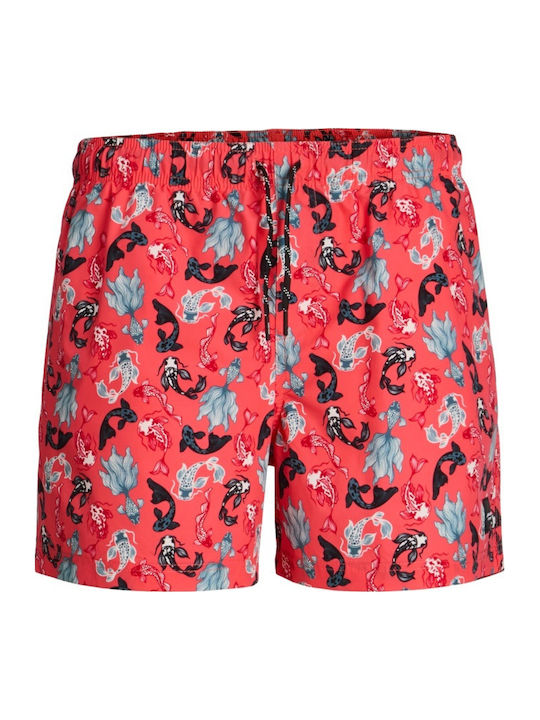 Jack & Jones Παιδικό Μαγιό Βερμούδα / Σορτς Κόκκινο, Κοραλί